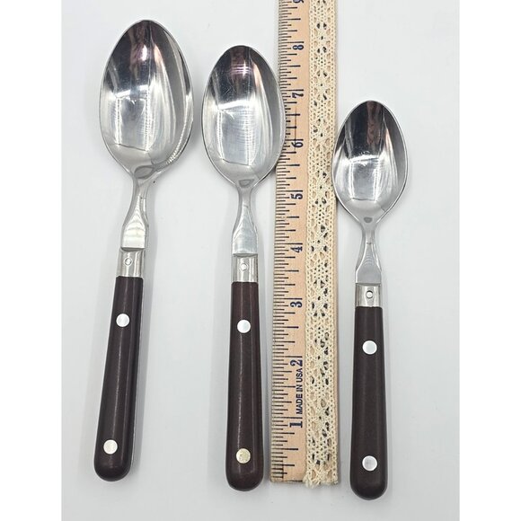 Washington Forge Mardi Gras Brown Stainless Mixed Lot Spoons Korea Replacements - Picture 4 of 4